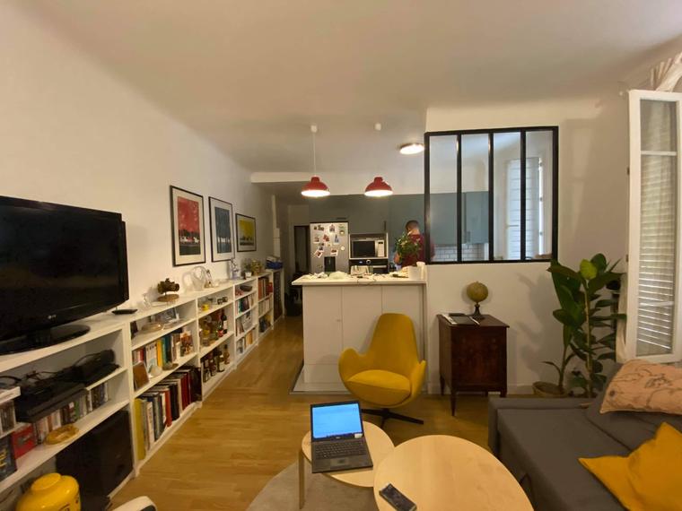 Séjour rénové avec verrière et parquet